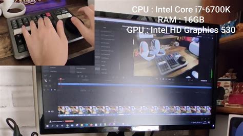 （トーク無し）DaVinciResolve17+CPUオンボードグラフィック「Intel HD Graphics530」動作検証 - YouTube