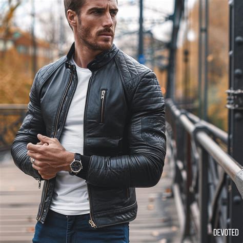 Men's Leather Jacket | Black | Armstrong jacket by Devoted