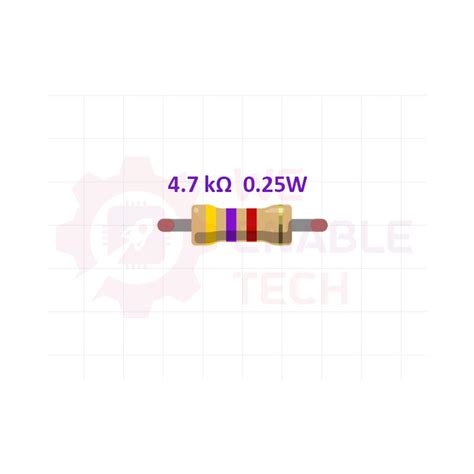 Image result for 4.7K Ohm Resistor Color Code