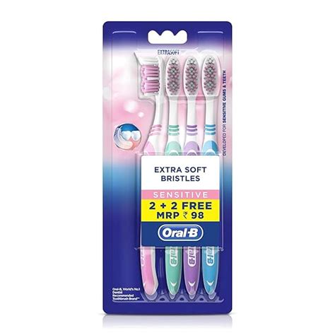 Buy Oral-B Soft Sensitive Whitening Toothbrush - 4 Pieces (Buy 2 get 2 ...