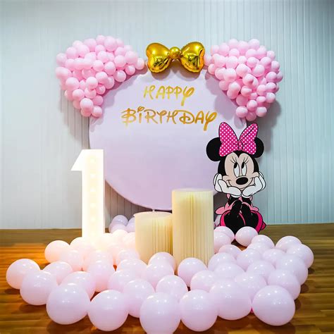 Minnie Mouse Theme Premium Birthday Decor | Balloon Decorations in ...