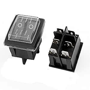 ELECTROPRIME 2Pcs Dual Snap In Mount I/O 2 Position DPST Rocker Switch ...