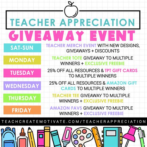 2024 Teacher Appreciation Event! - Teach Create Motivate