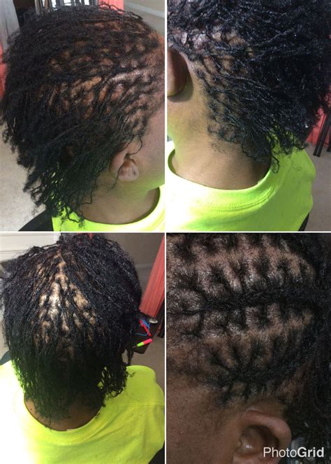 Microlocs installed on client with low density hair. #microlocs # ...