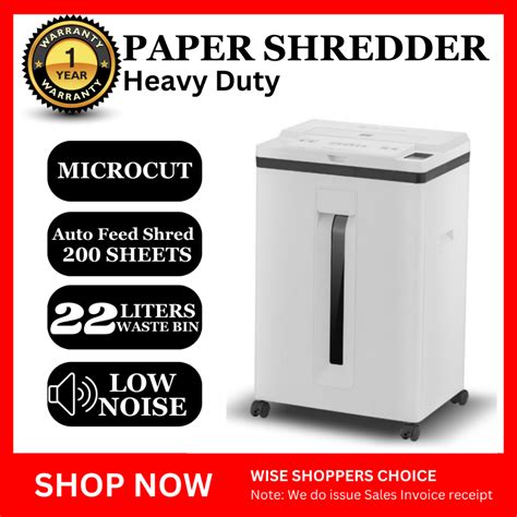 Heavy Duty Paper Shredder Micro Cut Shredder Machine | Shopee Philippines
