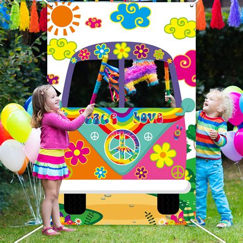 Snapklik.com : 60s Hippie Bus Photo Prop 60s Party Decorations Large ...