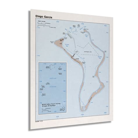 1980 Diego Garcia Map - Vintage Diego Garcia Map - Old Diego Garcia Map ...