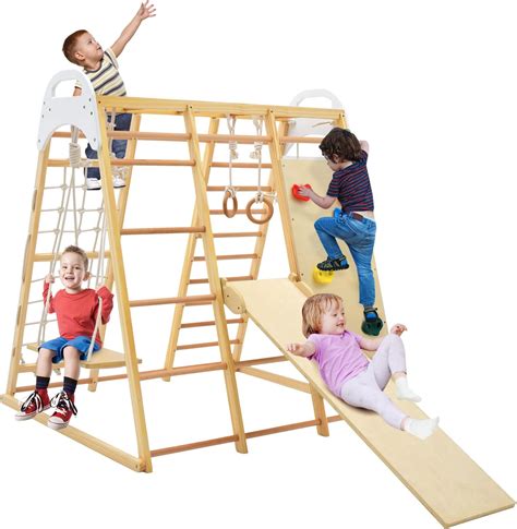 Amazon.com: Avenlur Grove 8-in-1 Indoor Jungle Gym with Gymnastic Rings ...