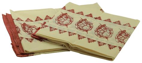 Buy KUDUMBASHREE Women's Cotton Handloom Setu Mundu alilakannan printed ...