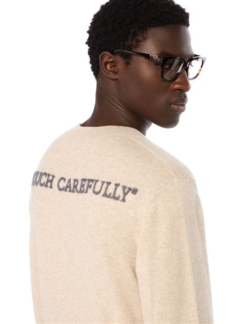 Quote Knit Crewneck Logo Sweater in BEIGE MELANGE - ANTHRACITE for Men ...