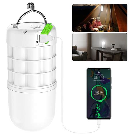 WONYO 8000mAh Camping Lantern Rechargeable,1320 LM Flashlight Portable ...