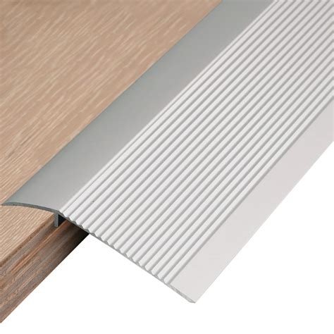Hrokz 4 inch Floor Transition Strip Threshold Ramp Aluminum, Silver ...