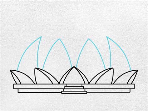 Lotus Temple Drawing (easy) - HelloArtsy