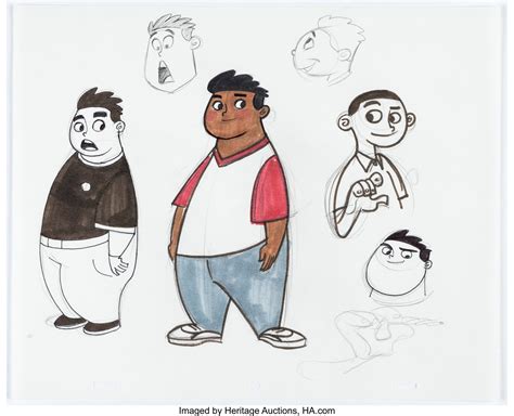 Kim Possible Wade Character Concept Drawing Group of 3 (Walt | Lot ...