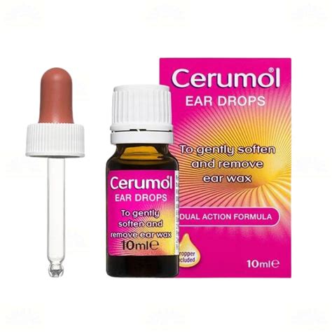 1 X Cerumol Ear Drops 10ml Wax Softener Soften & Remove Ear Wax | eBay