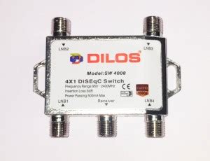 dilos 4 IN 1 DISEQC MULTI SPLITTER CONNECTOR LNB SWITCH FOR DISH Media ...