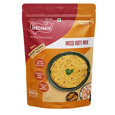 Buy Indimix Missi Roti Mix - Ready To Cook, Protein Rich Online at Best ...