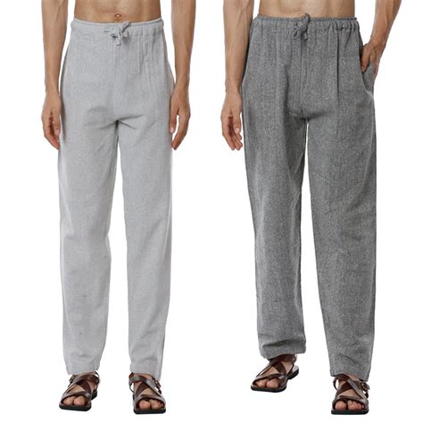 Men's Pyjama Pack of 2 | Grey & Melange Grey | Fits Waist Sizes 28" to ...