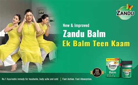 Zandu Balm, 25ml X Pack of 3, Ayurvedic balm for effective relief from ...