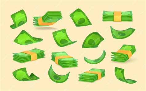 Premium Vector | 3D green dollars in cartoon style Business and finance ...