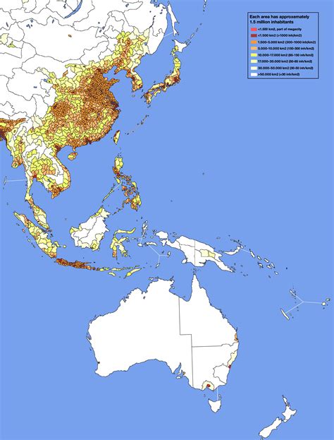 Population Map Of Asia