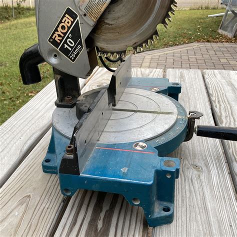 Ryobi Miter Saw 10 Inch Blade Double Insulated Chop Saw Blue Silver TS-251 Works | eBay