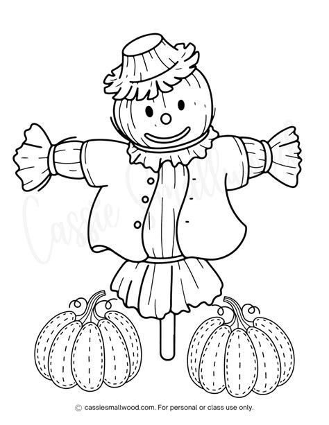 THE BEST Scarecrow Coloring Pages - Cassie Smallwood