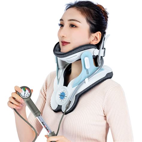 Cervical Neck Traction Device, Adjustable Cervical Traction Device with 3 Power Tractions and 8 ...