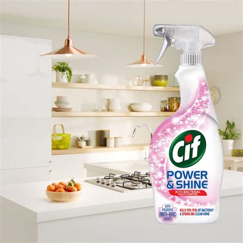 Cif Power & Shine Antibacterial Multi Purpose Spray, 700ml: Buy Online ...