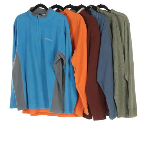 Men's Columbia Fleece, Cotton and More Three-Quarter Zip Pullovers | EBTH
