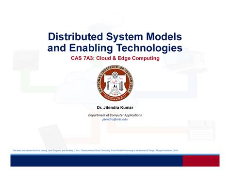 CEC Unit1 P1 - Dr. Jitendra Kumar Department of Computer Applications ...