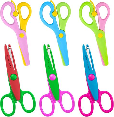6Pcs Kids Scissors Safety Scissors Childrens Scissors Toddler Scissors ...