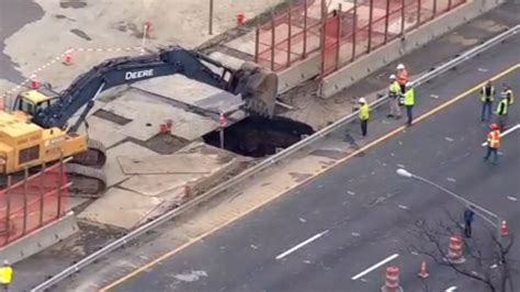 VIDEO: Massive sinkhole shuts down part of major cross-country ...