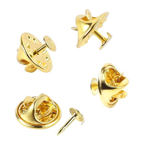 FURE Metal Badge/Enamel Back pins - Butterfly Pins - 8mm Long (Brass ...