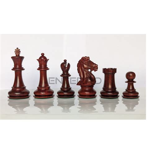 3.9" Bridal Series Wooden Chess Pieces - Made of Red Bud Rosewood and ...