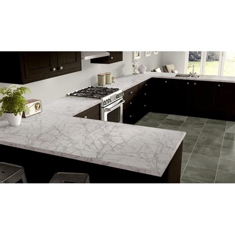 Wilsonart Cote D'azur Laminate White Kitchen Countertop SAMPLE (3-in x ...