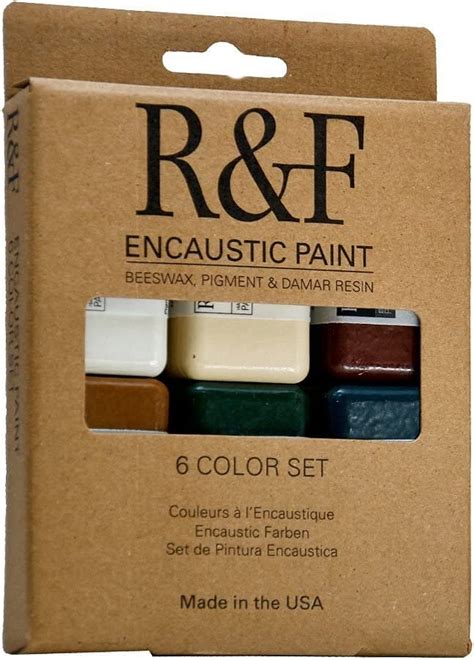 Buy R&F Handmade Paints Premium Artist Encaustic Paint Earth Tones Set ...