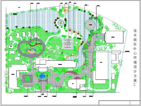 某大型娱乐中心环境景观设计cad规划图_娱乐餐饮建筑_土木在线
