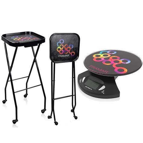 Buy FRAMAR Premium Salon Folding Trolley FRAMAR Digital Scale, Hair ...