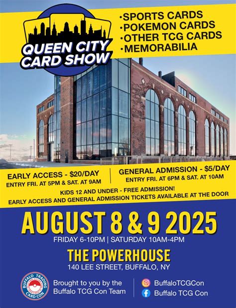 Queen City Card Show, The Powerhouse at Buffalo Color Park, 8 August to ...