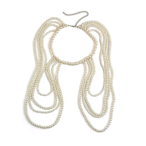 Buy Cerun 1 Pcs Premium elegant Faux Pearl Shoulder Harness Body Chain ...