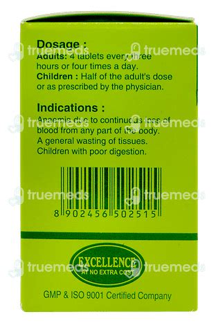 Sbl Bio Combination 1 Anaemia Tablet 25 Gm - Uses, Side Effects, Dosage ...