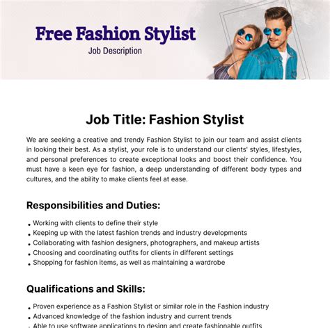 Fashion Stylist Vacancies