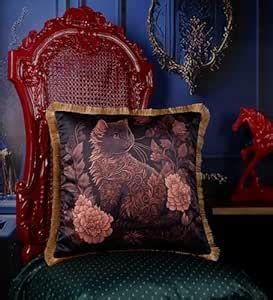 Buy THE WHITE INK DECOR Premium Satin cat Animal Print Cushion Cover ...