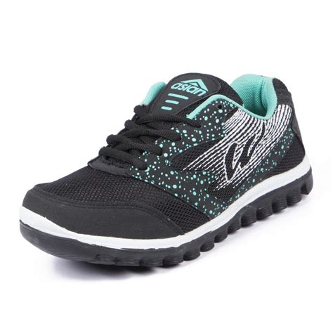 Buy ASIAN Shoes Riya 21 Black Firozi Women Sports Shoes 8 UK/Indian at ...