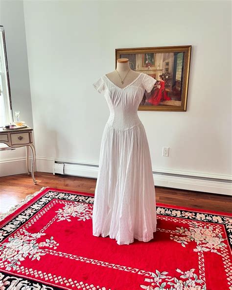 Vintage Cotton Eyelet Wedding Dress, 1950s White Dress, Garden Party Wedding Dress, 50s White ...