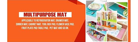 Yellow Weaves 6 Pieces PVC Fridge Mats for Shelves, Refrigerator Shelf ...