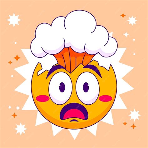 Free Vector | Hand drawn head exploding emoji illustration