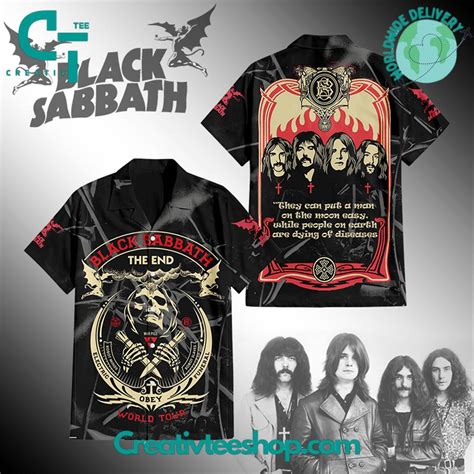 Black Sabbath Band World Tour Button Shirt - Creativteeshop
