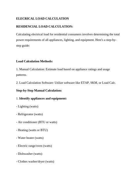 Electrical Load Calculation Examples 的图像结果